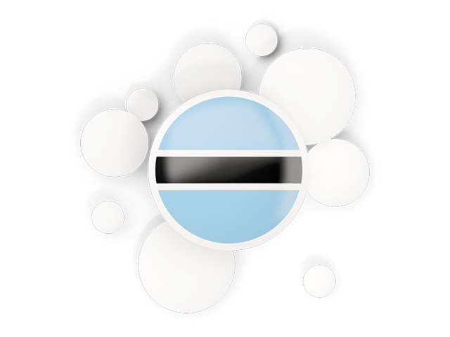 Round flag with circles. Download flag icon of Botswana at PNG format