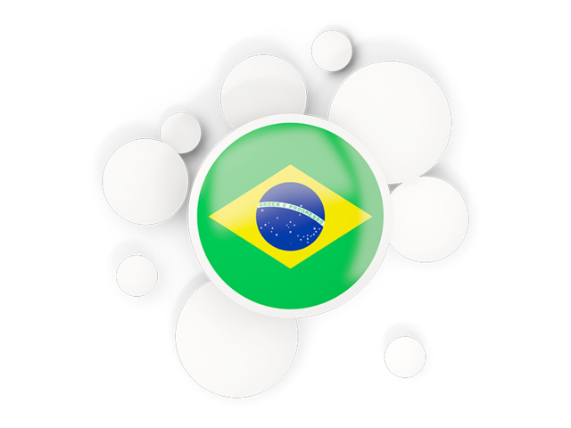 Round flag with circles. Download flag icon of Brazil at PNG format