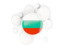 Bulgaria. Round flag with circles. Download icon.