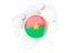 Burkina Faso. Round flag with circles. Download icon.