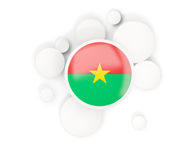 Round flag with circles. Download flag icon of Burkina Faso at PNG format