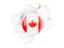 Canada. Round flag with circles. Download icon.