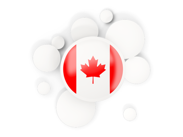 Round flag with circles. Download flag icon of Canada at PNG format