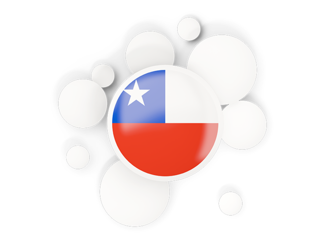 Round flag with circles. Download flag icon of Chile at PNG format