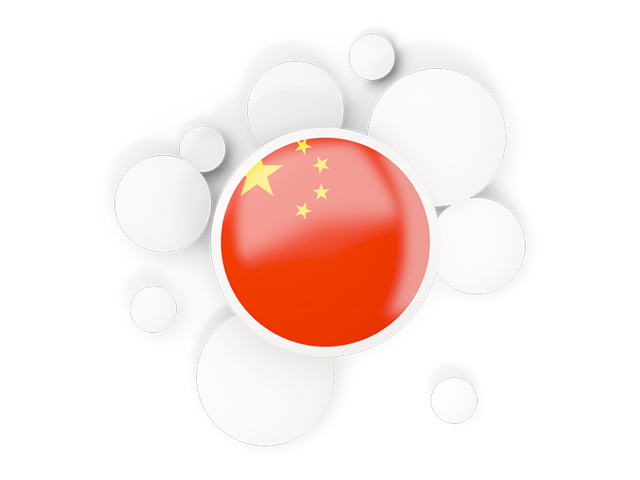 Round flag with circles. Download flag icon of China at PNG format