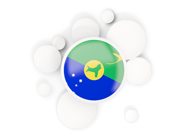 Round flag with circles. Download flag icon of Christmas Island at PNG format