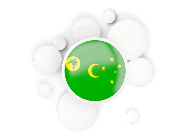 Round flag with circles. Download flag icon of Cocos Islands at PNG format