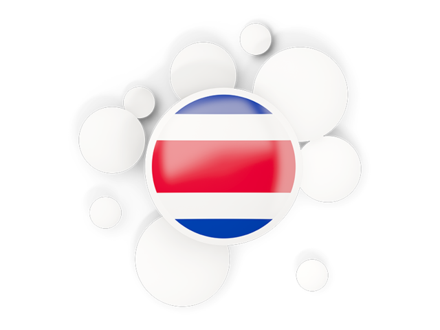 Round flag with circles. Download flag icon of Costa Rica at PNG format