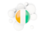 Cote d'Ivoire. Round flag with circles. Download icon.