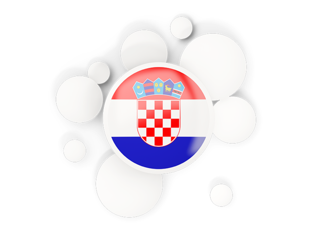 Round flag with circles. Download flag icon of Croatia at PNG format