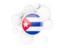 Куба. Круглый флаг с кругами. Скачать иллюстрацию.