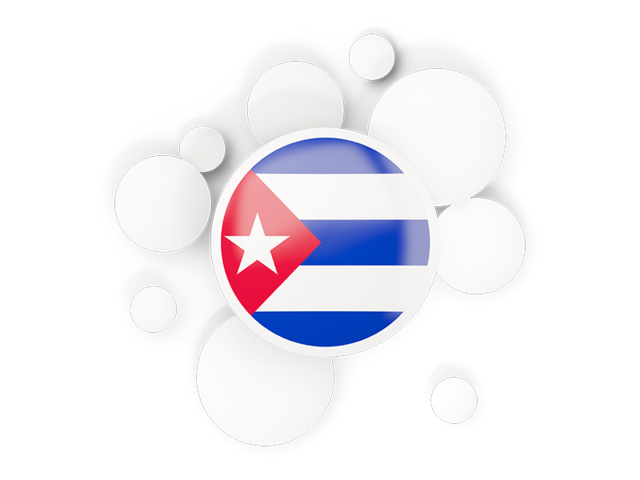 Круглый флаг с кругами. Скачать флаг. Куба