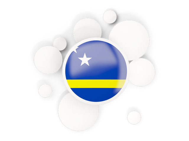 Round flag with circles. Download flag icon of Curacao at PNG format