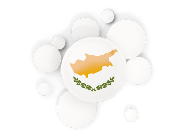 Round flag with circles. Download flag icon of Cyprus at PNG format