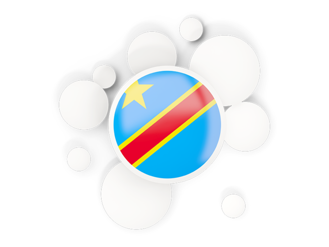 Round flag with circles. Download flag icon of Democratic Republic of the Congo at PNG format