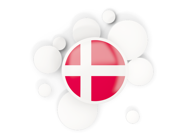 Круглый флаг с кругами. Скачать флаг. Дания