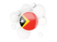 Восточный Тимор. Круглый флаг с кругами. Скачать иллюстрацию.