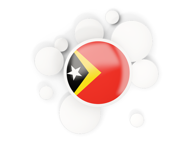 Round flag with circles. Download flag icon of East Timor at PNG format