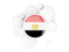 Egypt. Round flag with circles. Download icon.