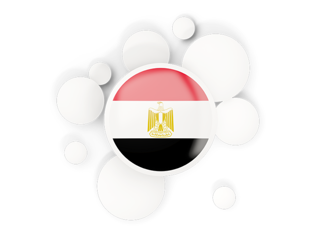 Round flag with circles. Download flag icon of Egypt at PNG format