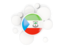 Equatorial Guinea. Round flag with circles. Download icon.