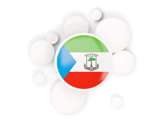 Round flag with circles. Download flag icon of Equatorial Guinea at PNG format