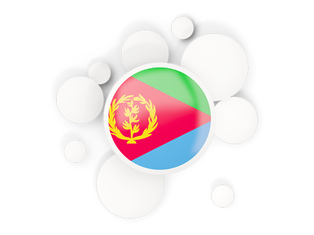 Круглый флаг с кругами. Скачать флаг. Эритрея