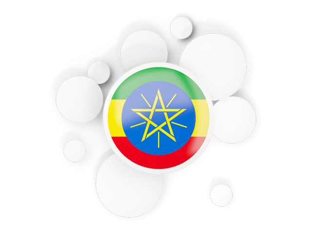 Round flag with circles. Download flag icon of Ethiopia at PNG format