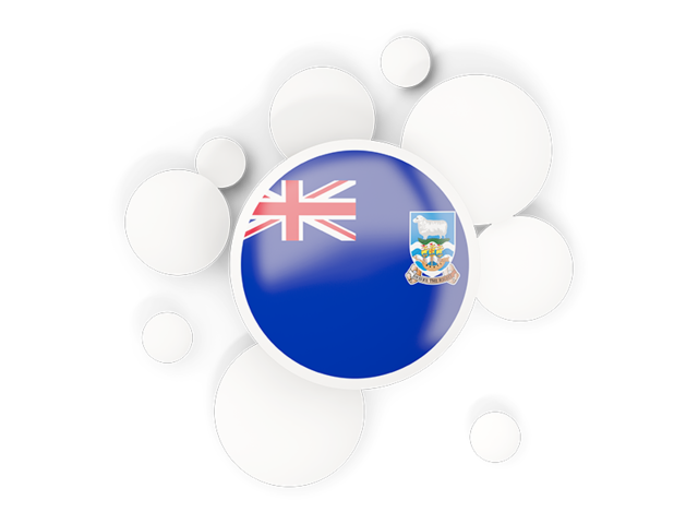 Round flag with circles. Download flag icon of Falkland Islands at PNG format