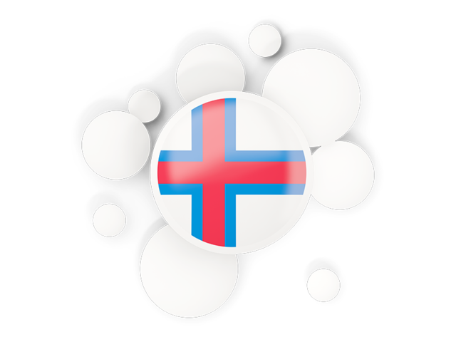 Round flag with circles. Download flag icon of Faroe Islands at PNG format