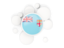 Fiji. Round flag with circles. Download icon.