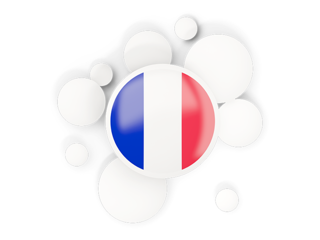Round flag with circles. Download flag icon of France at PNG format