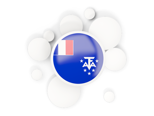 Круглый флаг с кругами. Скачать флаг. Французские Южные и Антарктические территории