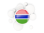 Gambia. Round flag with circles. Download icon.