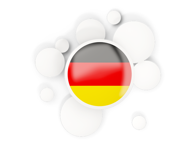 Round flag with circles. Download flag icon of Germany at PNG format