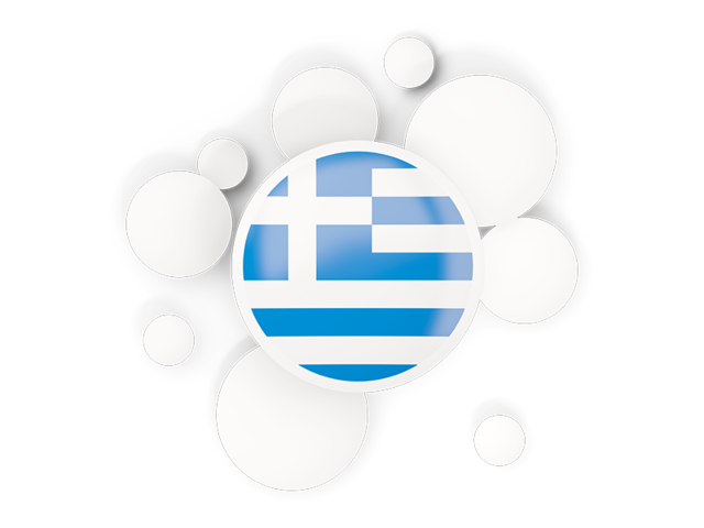 Round flag with circles. Download flag icon of Greece at PNG format