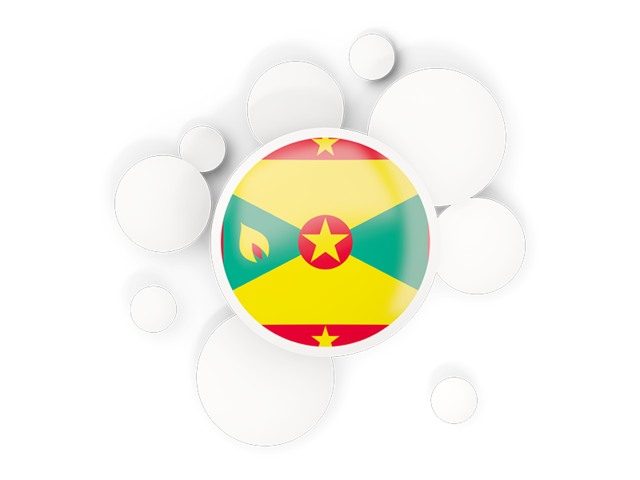 Round flag with circles. Download flag icon of Grenada at PNG format