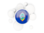 Guam. Round flag with circles. Download icon.