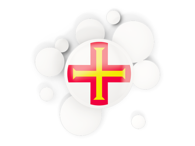 Round flag with circles. Download flag icon of Guernsey at PNG format