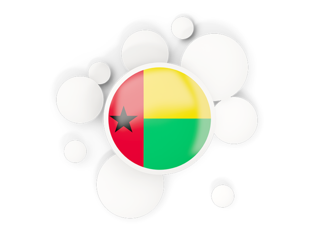 Круглый флаг с кругами. Скачать флаг. Гвинея-Бисау