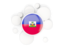 Haiti. Round flag with circles. Download icon.