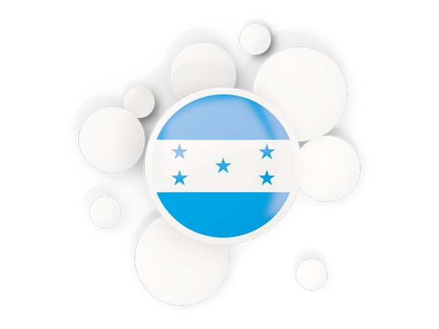 Round flag with circles. Download flag icon of Honduras at PNG format