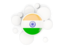 India. Round flag with circles. Download icon.