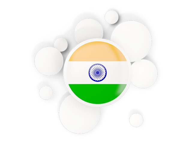 Round flag with circles. Download flag icon of India at PNG format