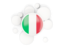 Italy. Round flag with circles. Download icon.