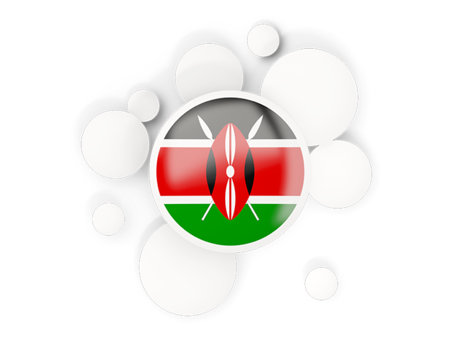 Round flag with circles. Download flag icon of Kenya at PNG format