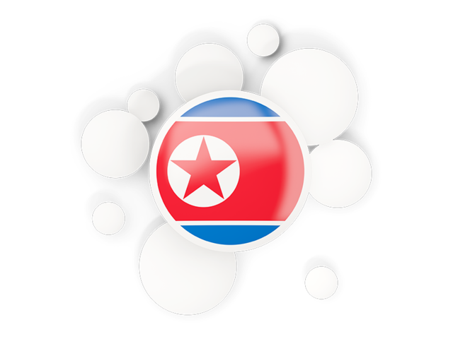 Round flag with circles. Download flag icon of North Korea at PNG format