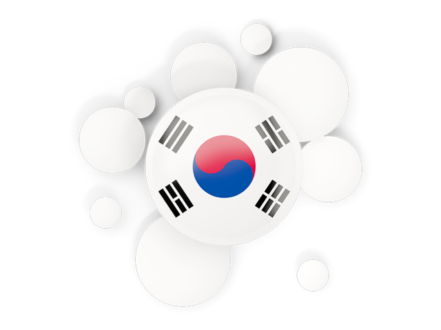 Round flag with circles. Download flag icon of South Korea at PNG format