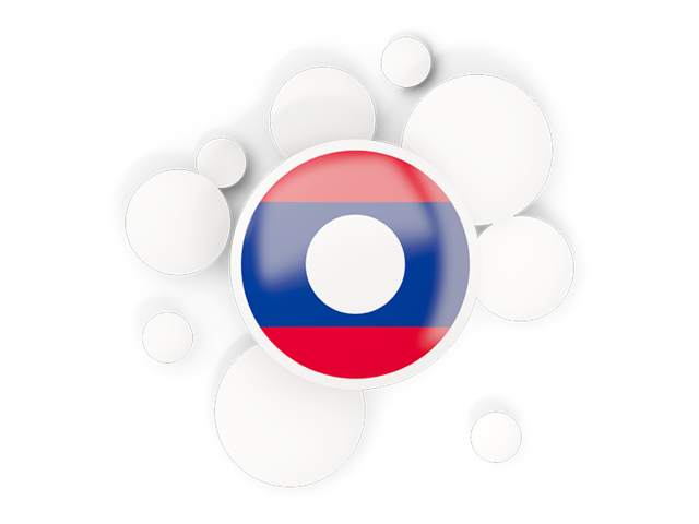 Round flag with circles. Download flag icon of Laos at PNG format