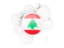 Lebanon. Round flag with circles. Download icon.